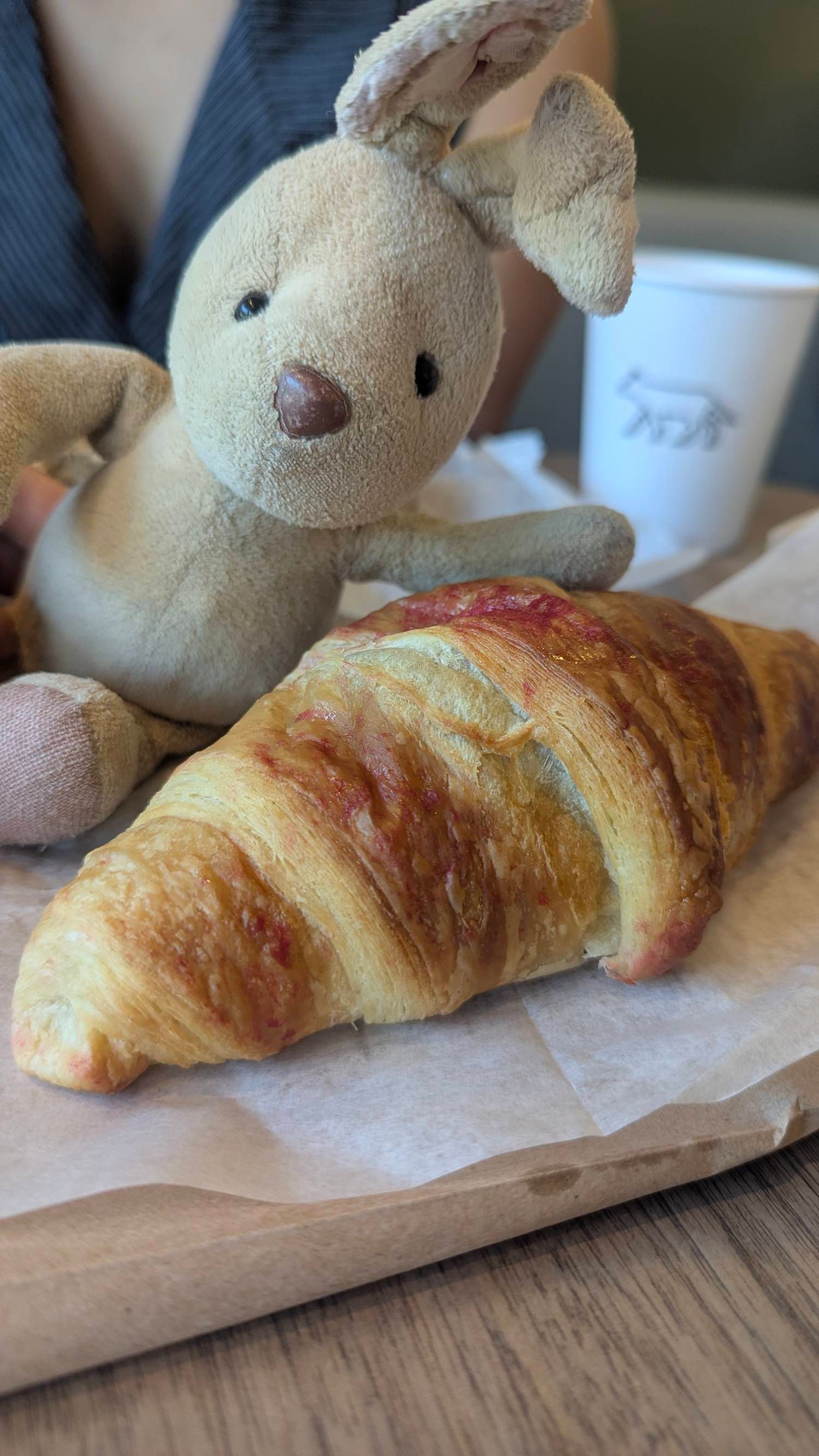 Croissant with raspberry