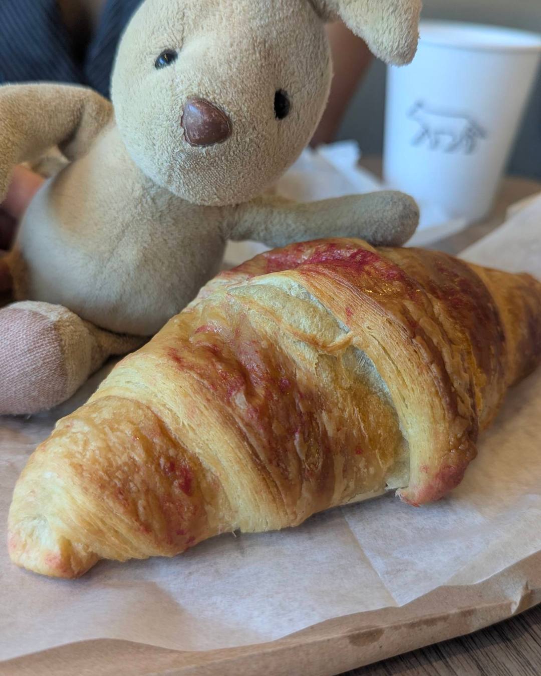 Croissant with raspberry at Hungry Ghost Coffee — 337 5th Ave.