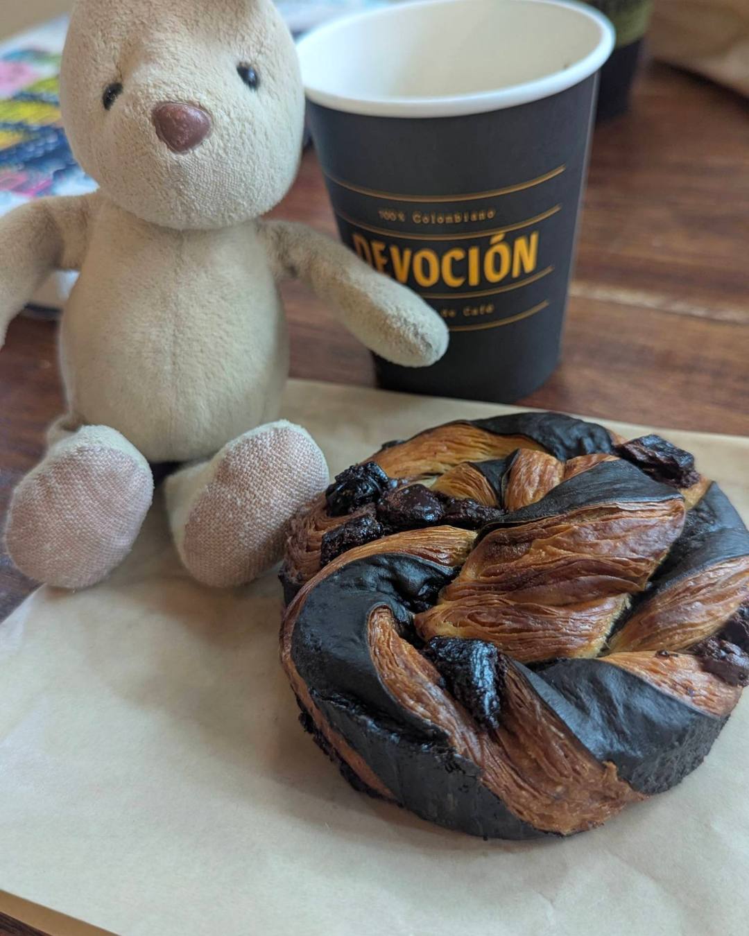 Chocolate pastry at Devoción