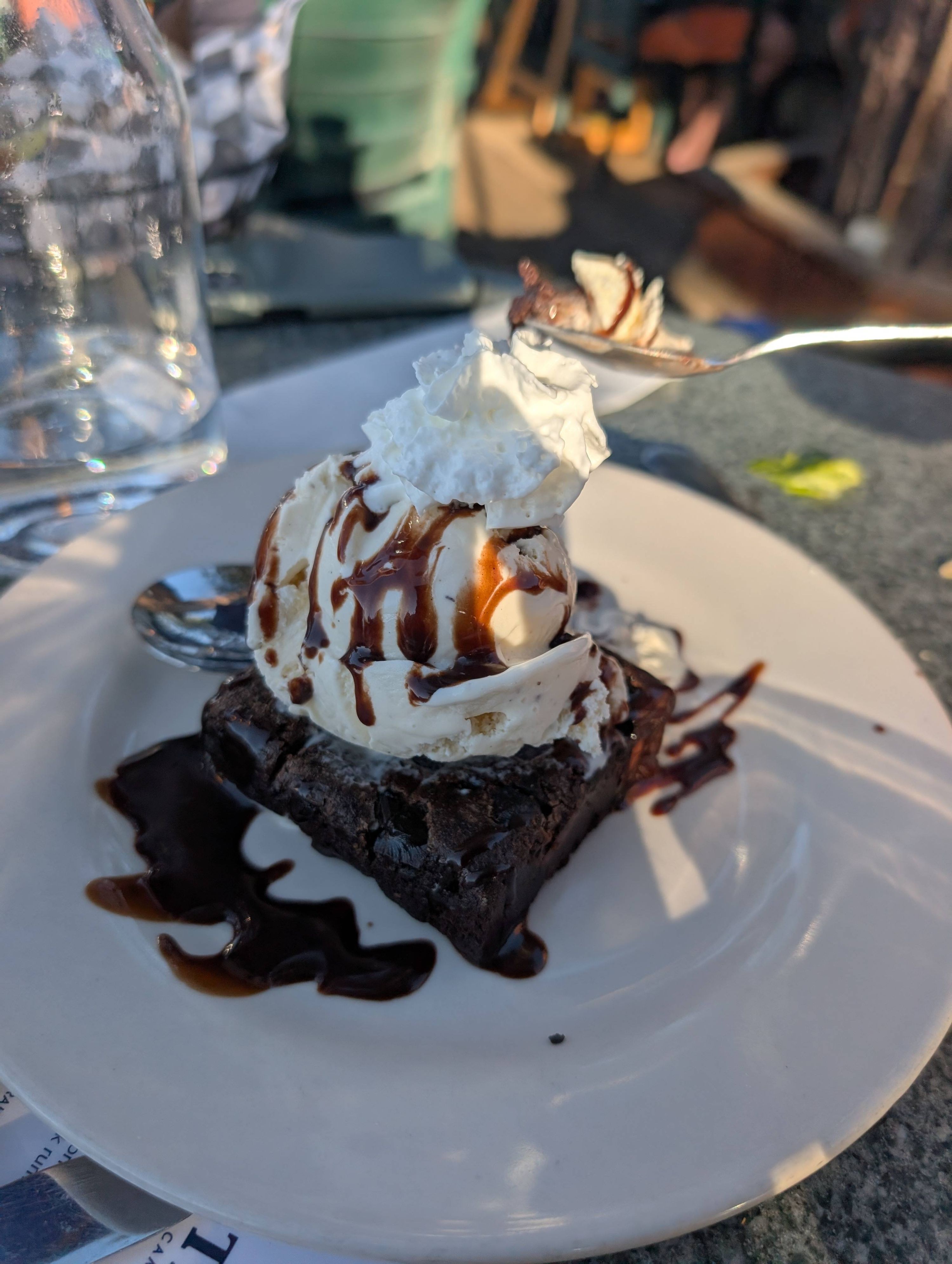 Chocolate Chunk Brownie À La Mode at The Grove Beach Bar & Grill