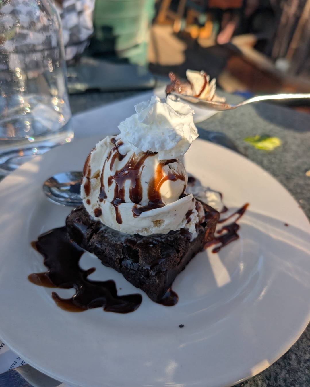 Chocolate Chunk Brownie À La Mode at The Grove Beach Bar & Grill