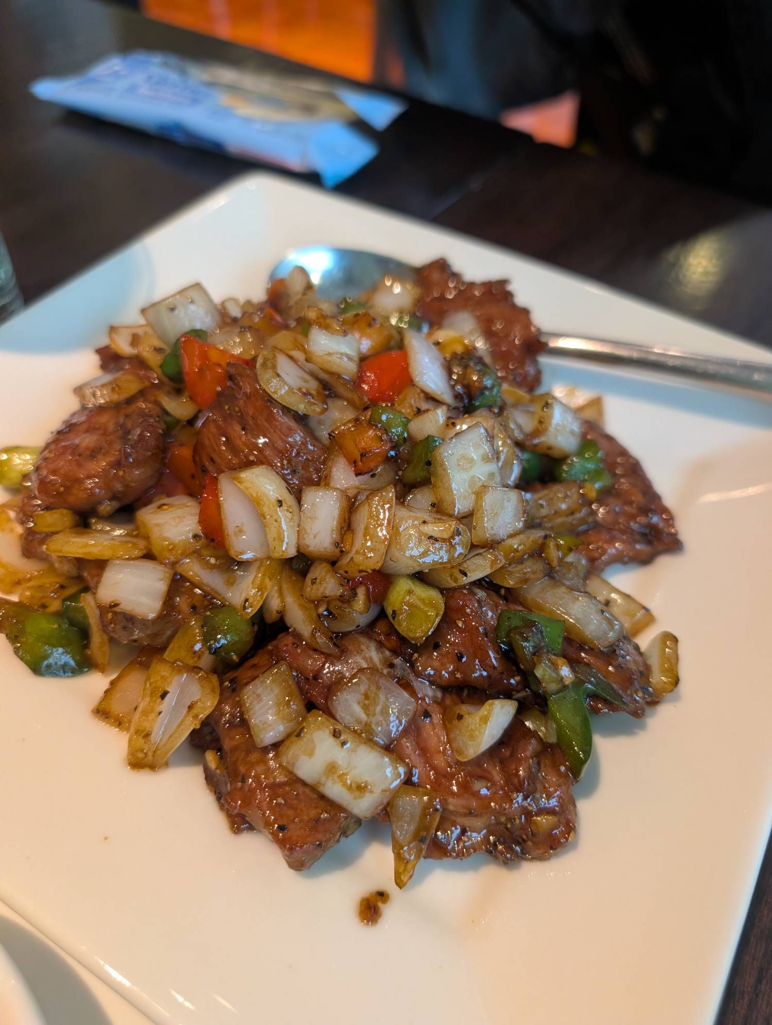 Black Pepper Lamb at Kwok's Bistro