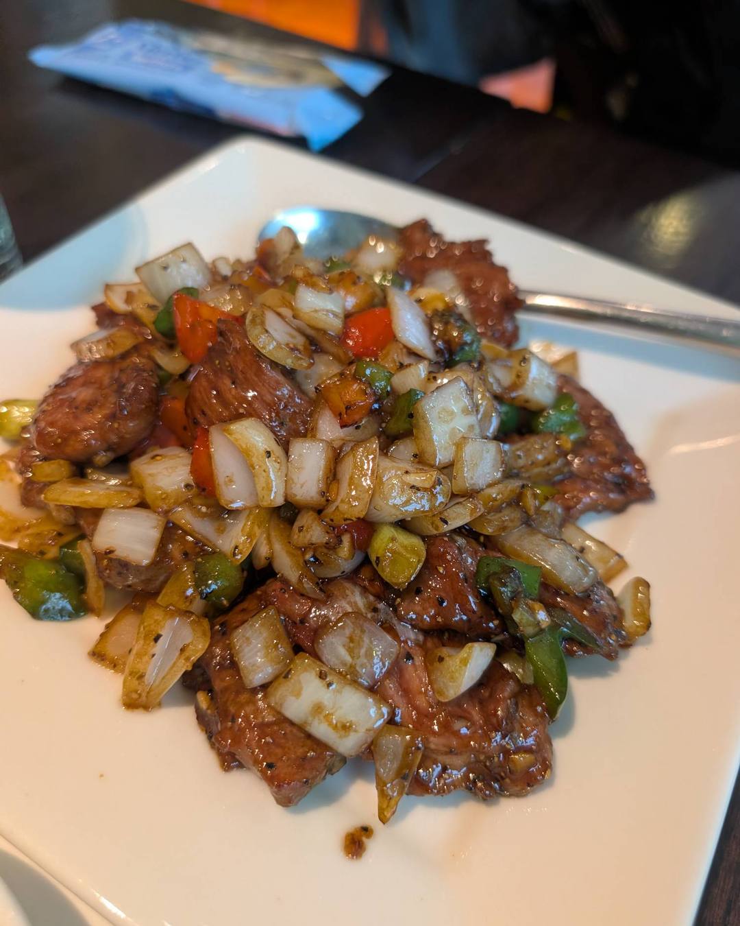Black Pepper Lamb at Kwok's Bistro