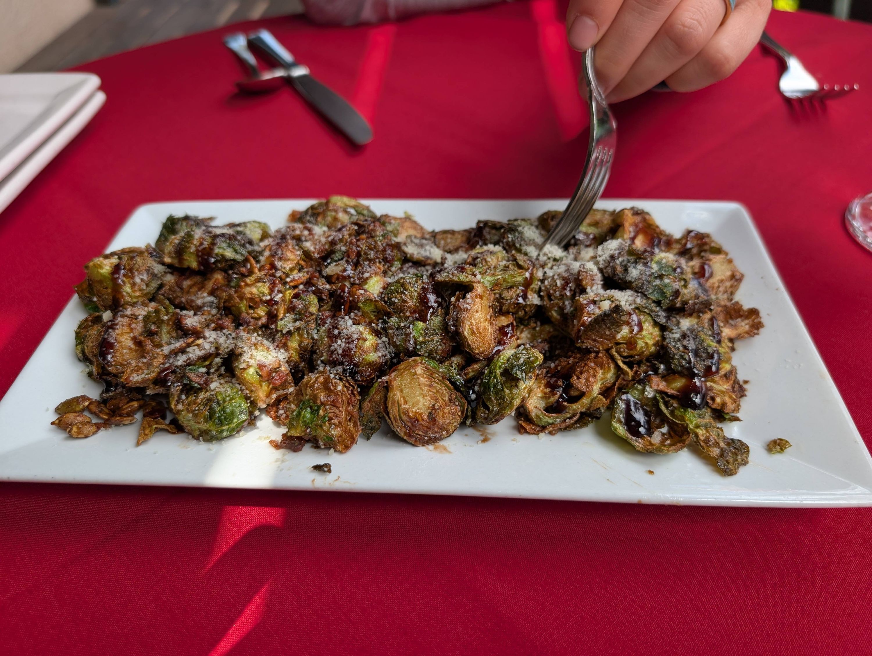Fried Brussel Sprouts and Smoked Bacon