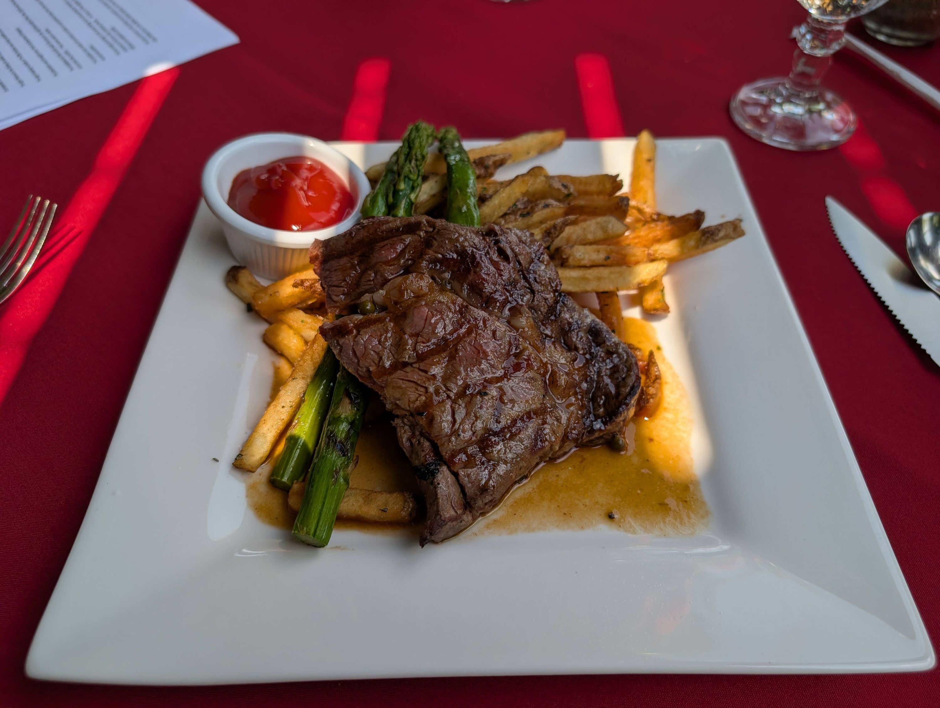 Classic Steak Frites (GF) at The Blue Boar Inn & Restaurant