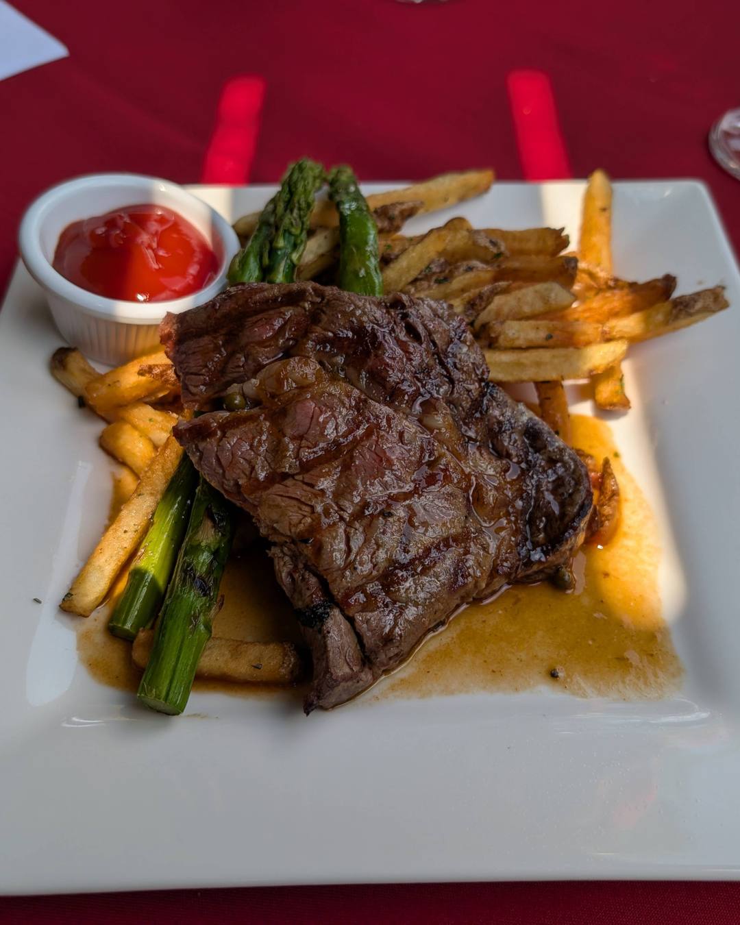 Classic Steak Frites (GF) at The Blue Boar Inn & Restaurant