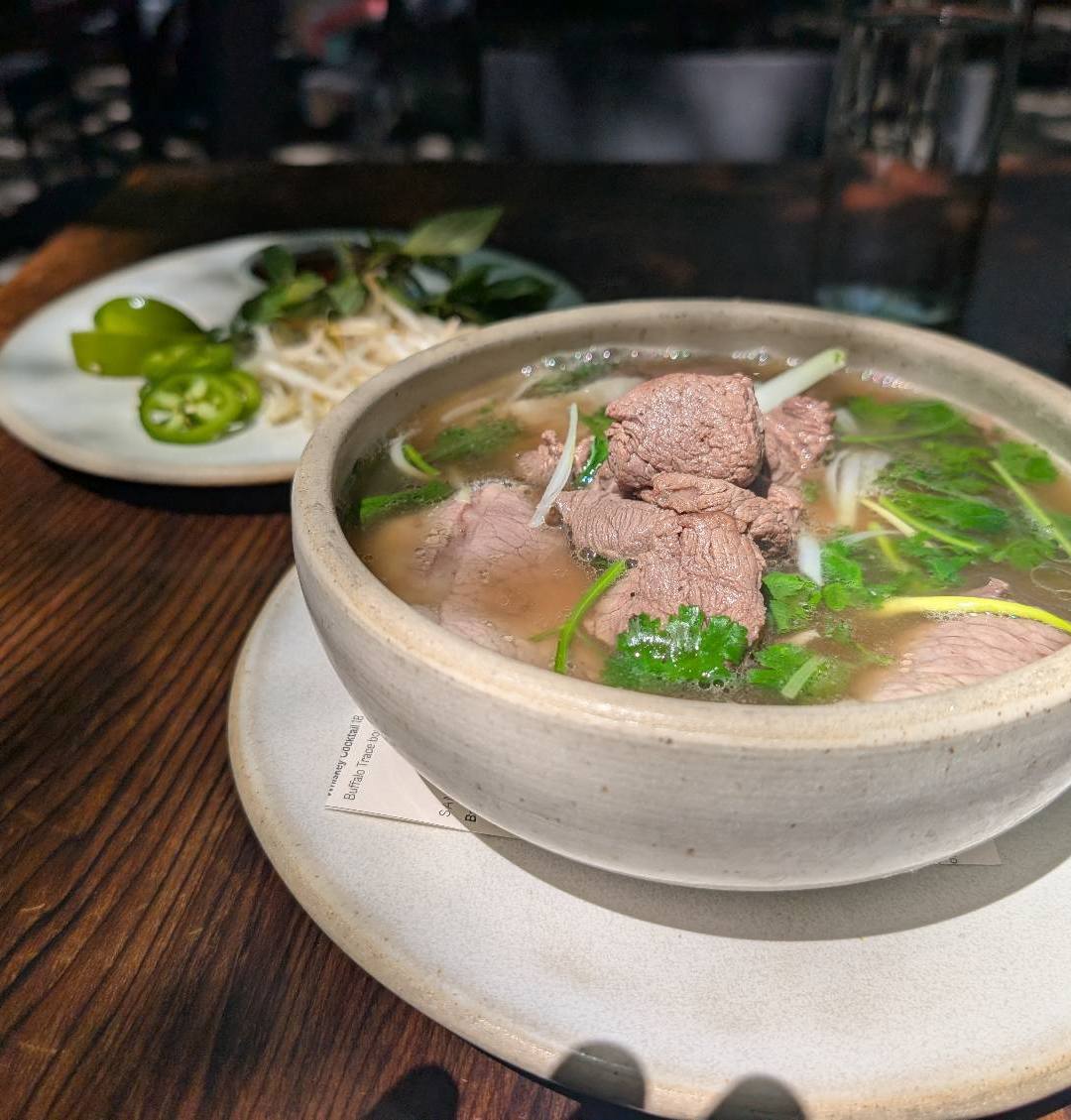 Pho Bo at Slanted Door Napa