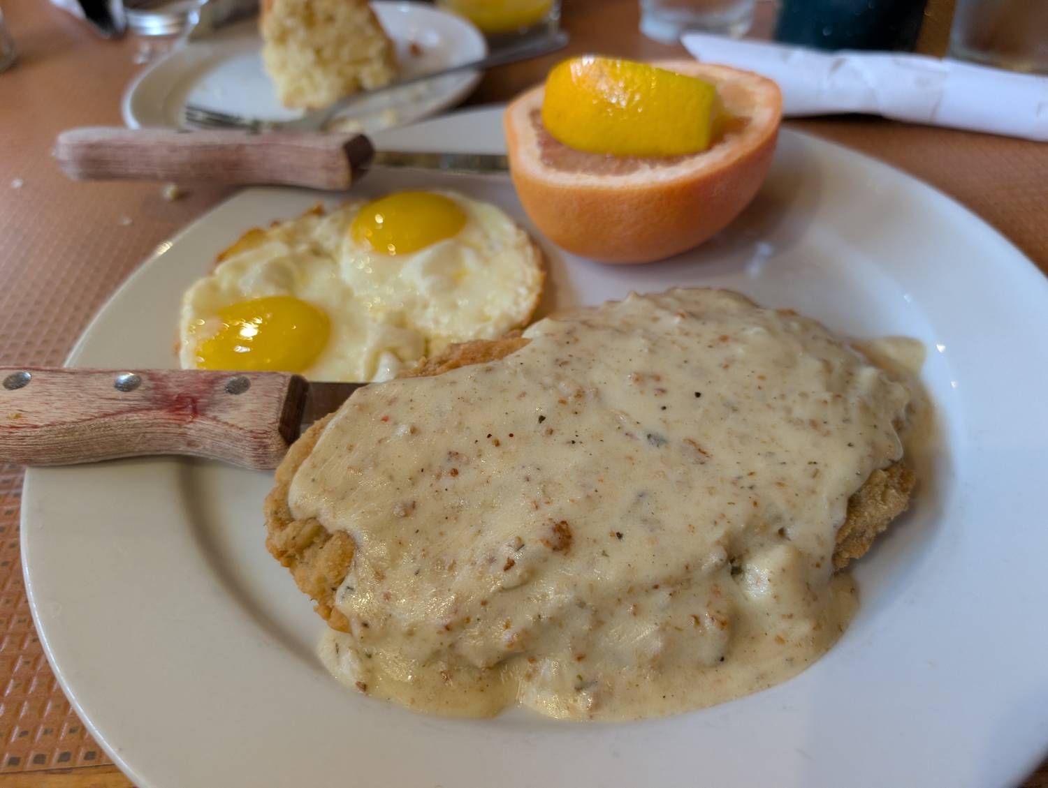Chicken Fried Steak & Eggs at Ruth's Diner