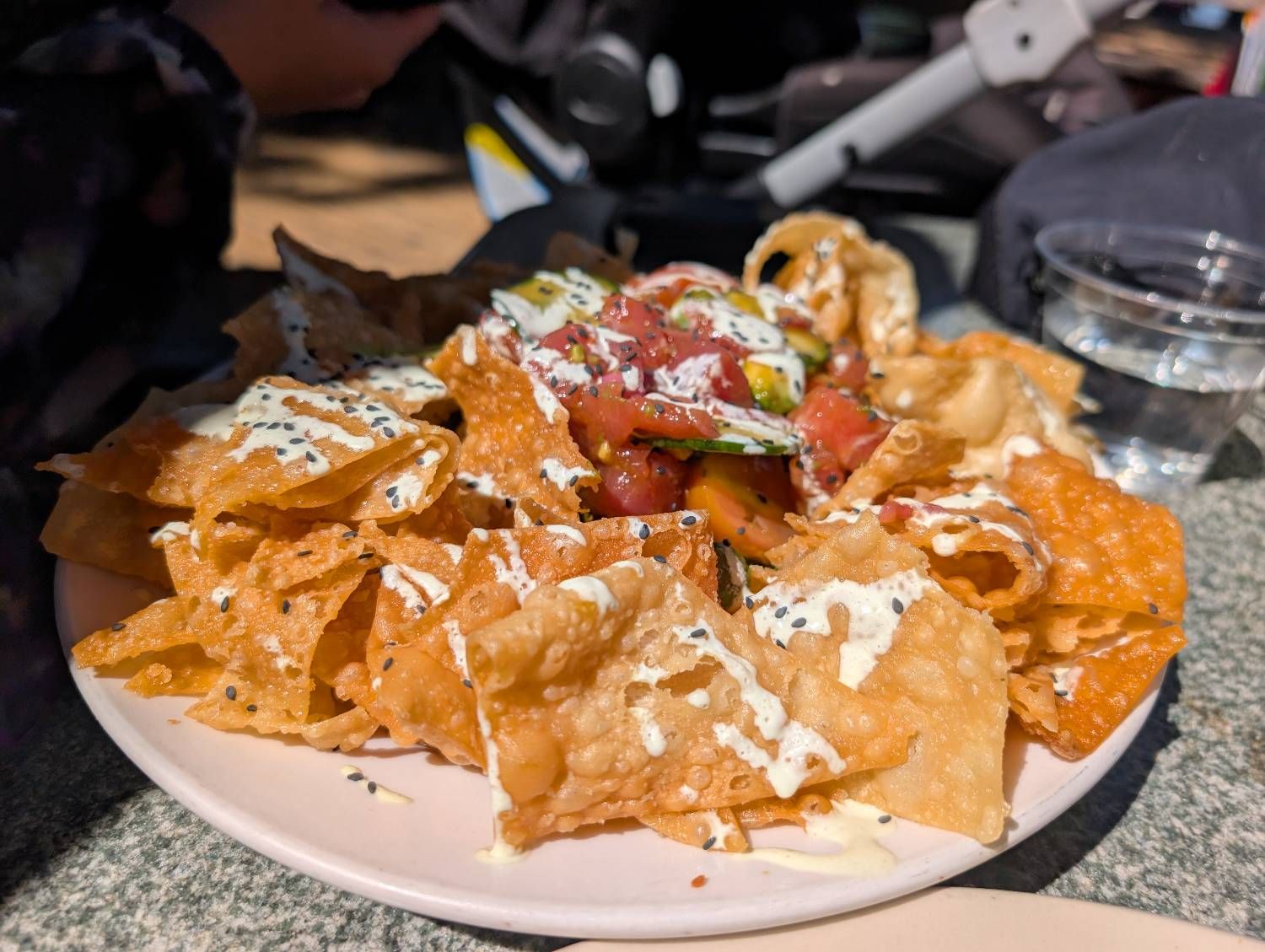 Ahi Poke Nachos at The Grove Beach Bar & Grill