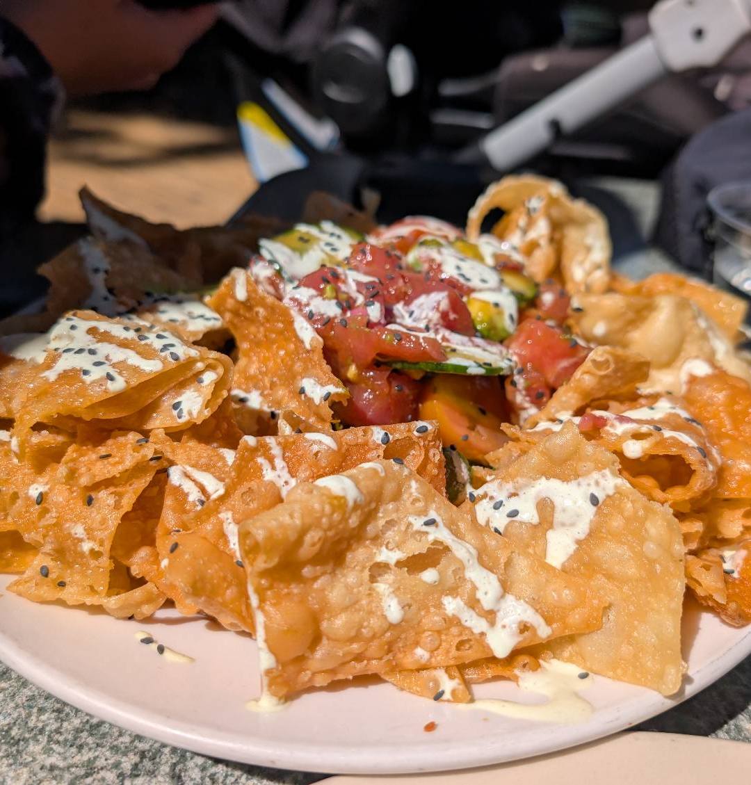 Ahi Poke Nachos at The Grove Beach Bar & Grill